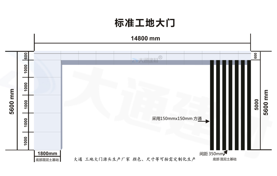 工程項(xiàng)目標(biāo)準(zhǔn)工地大門(mén) -深圳工地標(biāo)化大門(mén) 支持定制